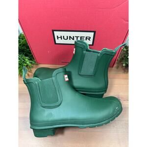 Hunter Women's Original Chelsea Rain Boots Green Size 10